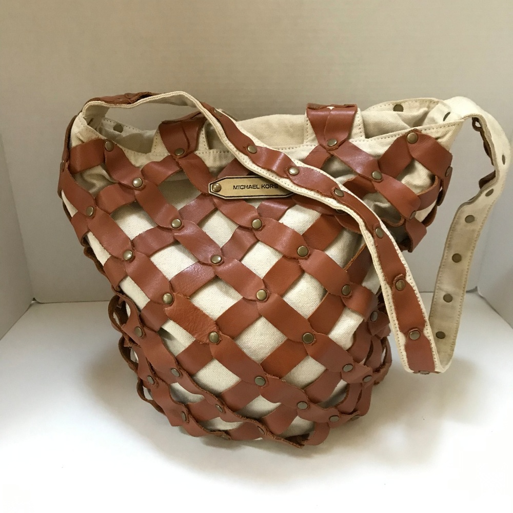Michael Kors Leather Netted Bag